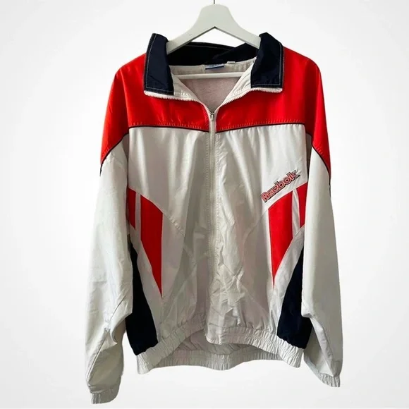 Retro Reebok Red and White Jacket - Picture 3 of 3